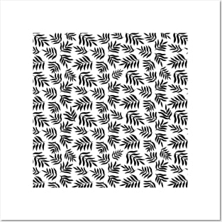 Branches pattern - black and white Posters and Art